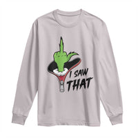 I Saw That Long Sleeve Shirt Funny Elf Hand Christmas - Wonder Print Shop