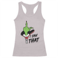 I Saw That Racerback Tank Top Funny Elf Hand Christmas - Wonder Print Shop