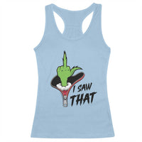 I Saw That Racerback Tank Top Funny Elf Hand Christmas - Wonder Print Shop