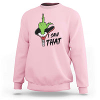 I Saw That Sweatshirt Funny Elf Hand Christmas - Wonder Print Shop