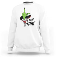 I Saw That Sweatshirt Funny Elf Hand Christmas - Wonder Print Shop
