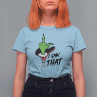 I Saw That T Shirt For Women Funny Elf Hand Christmas - Wonder Print Shop