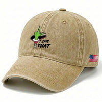 I Saw That Washed Cotton Baseball Cap Funny Elf Hand Christmas