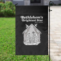 Nativity Scene Garden Flag Brightest Star of Bethlehem He Is Born Christian Christmas - Wonder Print Shop