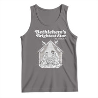 Nativity Scene Tank Top Brightest Star of Bethlehem He Is Born Christian Christmas - Wonder Print Shop