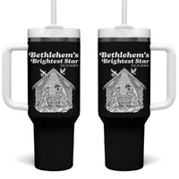 Nativity Scene Tumbler With Handle Brightest Star of Bethlehem He Is Born Christian Christmas - Wonder Print Shop