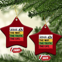 Jesus Christian Ceramic Ornament The Way The Truth The Life Nativity Scene - Wonder Print Shop