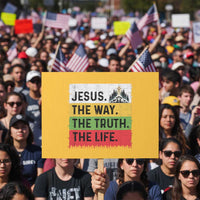 Jesus Christian Protest Sign The Way The Truth The Life Nativity Scene - Wonder Print Shop