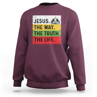 Jesus Christian Sweatshirt The Way The Truth The Life Nativity Scene - Wonder Print Shop