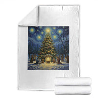 Nativity Scene Throw Blanket Christmas Starry Night Christian Jesus Baby Jesus Holiday - Wonder Print Shop