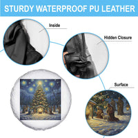 Nativity Scene Spare Tire Cover Christmas Starry Night Christian Jesus Baby Jesus Holiday - Wonder Print Shop