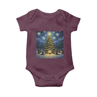 Nativity Scene Baby Onesie Christmas Starry Night Christian Jesus Baby Jesus Holiday - Wonder Print Shop