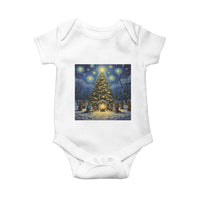 Nativity Scene Baby Onesie Christmas Starry Night Christian Jesus Baby Jesus Holiday - Wonder Print Shop
