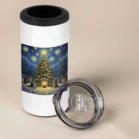 Nativity Scene 4 in 1 Can Cooler Tumbler Christmas Starry Night Christian Jesus Baby Jesus Holiday - Wonder Print Shop