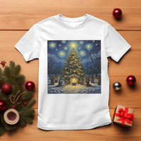 Nativity Scene T Shirt Christmas Starry Night Christian Jesus Baby Jesus Holiday - Wonder Print Shop
