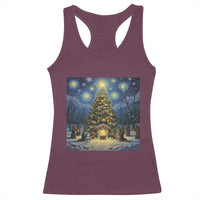 Nativity Scene Racerback Tank Top Christmas Starry Night Christian Jesus Baby Jesus Holiday - Wonder Print Shop