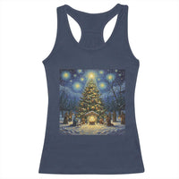 Nativity Scene Racerback Tank Top Christmas Starry Night Christian Jesus Baby Jesus Holiday - Wonder Print Shop