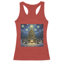 Nativity Scene Racerback Tank Top Christmas Starry Night Christian Jesus Baby Jesus Holiday - Wonder Print Shop