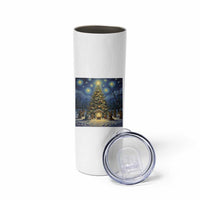 Nativity Scene Skinny Tumbler Christmas Starry Night Christian Jesus Baby Jesus Holiday - Wonder Print Shop