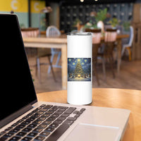 Nativity Scene Skinny Tumbler Christmas Starry Night Christian Jesus Baby Jesus Holiday - Wonder Print Shop