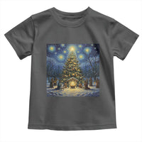 Nativity Scene Toddler T Shirt Christmas Starry Night Christian Jesus Baby Jesus Holiday - Wonder Print Shop