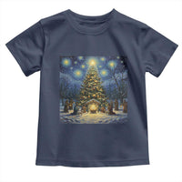Nativity Scene Toddler T Shirt Christmas Starry Night Christian Jesus Baby Jesus Holiday - Wonder Print Shop