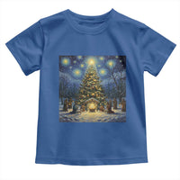 Nativity Scene Toddler T Shirt Christmas Starry Night Christian Jesus Baby Jesus Holiday - Wonder Print Shop