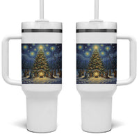 Nativity Scene Tumbler With Handle Christmas Starry Night Christian Jesus Baby Jesus Holiday - Wonder Print Shop