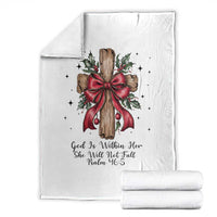 Jesus Christian Throw Blanket Cross Bible Verse Inspirational Christmas - Wonder Print Shop