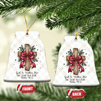 Jesus Christian Ceramic Ornament Cross Bible Verse Inspirational Xmas - Wonder Print Shop