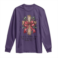Jesus Christian Long Sleeve Shirt Cross Bible Verse Inspirational Christmas - Wonder Print Shop