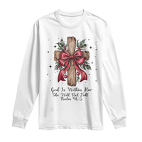 Jesus Christian Long Sleeve Shirt Cross Bible Verse Inspirational Christmas - Wonder Print Shop