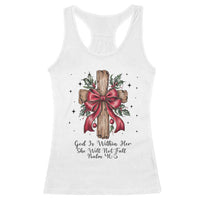 Jesus Christian Racerback Tank Top Cross Bible Verse Inspirational Christmas - Wonder Print Shop