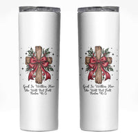 Jesus Christian Skinny Tumbler Cross Bible Verse Inspirational Christmas - Wonder Print Shop