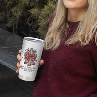 Jesus Christian Tumbler Cup Cross Bible Verse Inspirational Christmas - Wonder Print Shop