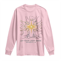 Jesus Christian Long Sleeve Shirt Let Your Light Shine Matthew 5:16 - Wonder Print Shop