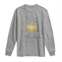 Jesus Christian Long Sleeve Shirt Let Your Light Shine Matthew 5:16 - Wonder Print Shop