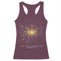 Jesus Christian Racerback Tank Top Let Your Light Shine Matthew 5:16 - Wonder Print Shop