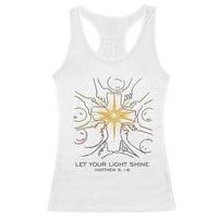 Jesus Christian Racerback Tank Top Let Your Light Shine Matthew 5:16 - Wonder Print Shop