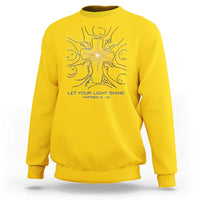 Jesus Christian Sweatshirt Let Your Light Shine Matthew 5:16 - Wonder Print Shop