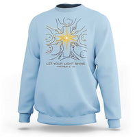 Jesus Christian Sweatshirt Let Your Light Shine Matthew 5:16 - Wonder Print Shop