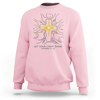 Jesus Christian Sweatshirt Let Your Light Shine Matthew 5:16 - Wonder Print Shop