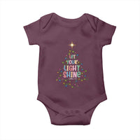 Jesus Christmas Baby Onesie Let Your Light Shine Matthew 5:16 - Wonder Print Shop