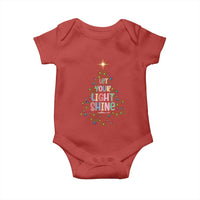Jesus Christmas Baby Onesie Let Your Light Shine Matthew 5:16 - Wonder Print Shop