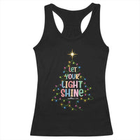 Jesus Christmas Racerback Tank Top Let Your Light Shine Matthew 5:16 - Wonder Print Shop