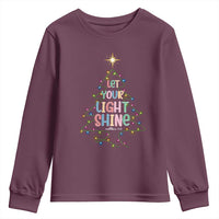 Jesus Christmas Youth Sweatshirt Let Your Light Shine Matthew 5:16 - Wonder Print Shop