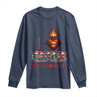 Jesus Christian Christmas Long Sleeve Shirt Cross Bible Verse Faith Love - Wonder Print Shop