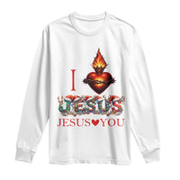 Jesus Christian Christmas Long Sleeve Shirt Cross Bible Verse Faith Love - Wonder Print Shop