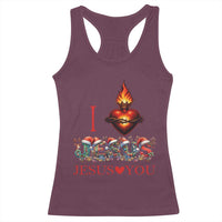 Jesus Christian Christmas Racerback Tank Top Cross Bible Verse Faith Love - Wonder Print Shop