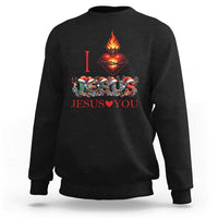 Jesus Christian Christmas Sweatshirt Cross Bible Verse Faith Love - Wonder Print Shop